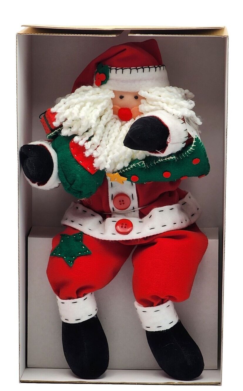 Dillard's Trimmings Animated Santa With Presents & Teddy Bear In ORIGINAL BOX